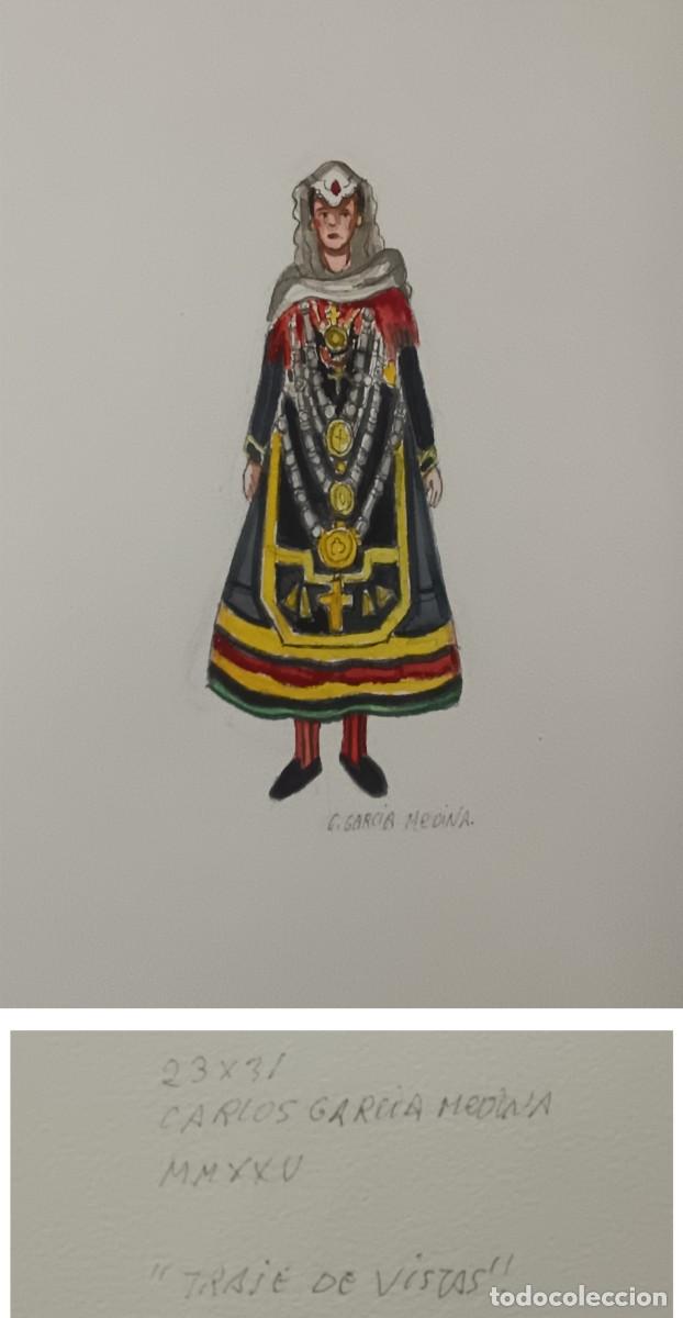 Arte: ACUARELA &rdquo;TRAJE DE VISTAS III&rdquo;