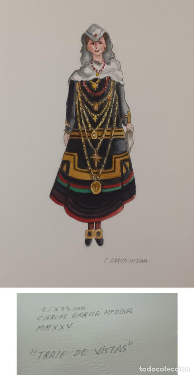 Arte: ACUARELA &rdquo; TRAJE DE VISTAS IV&rdquo;