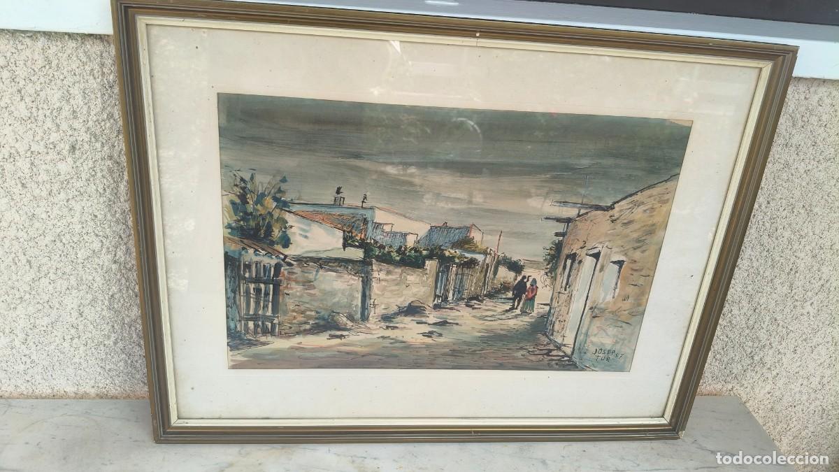 Arte: Aquarelle originale sign&eacute;e Josep TUR 1957 original