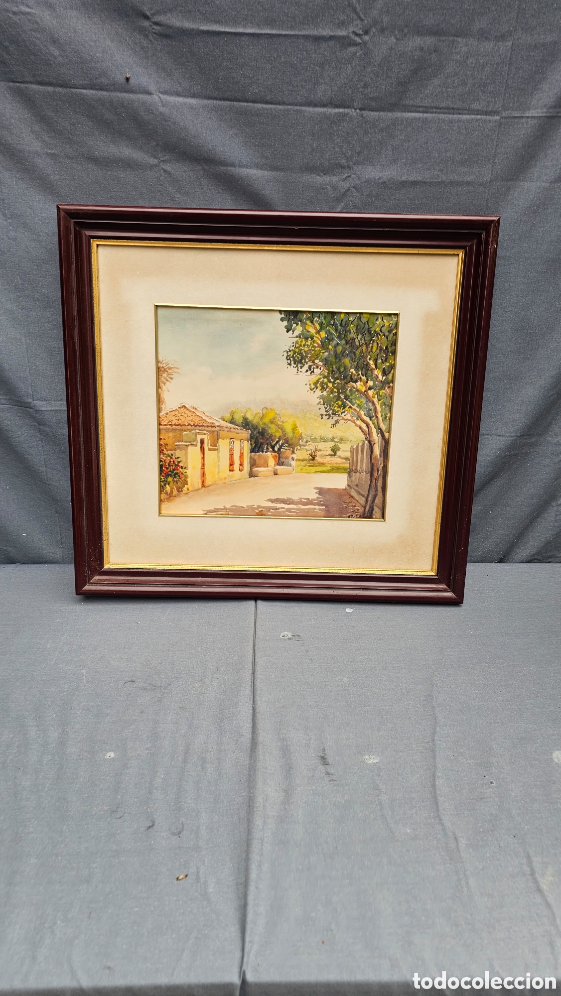 Arte: Antigua pintura en acuarela