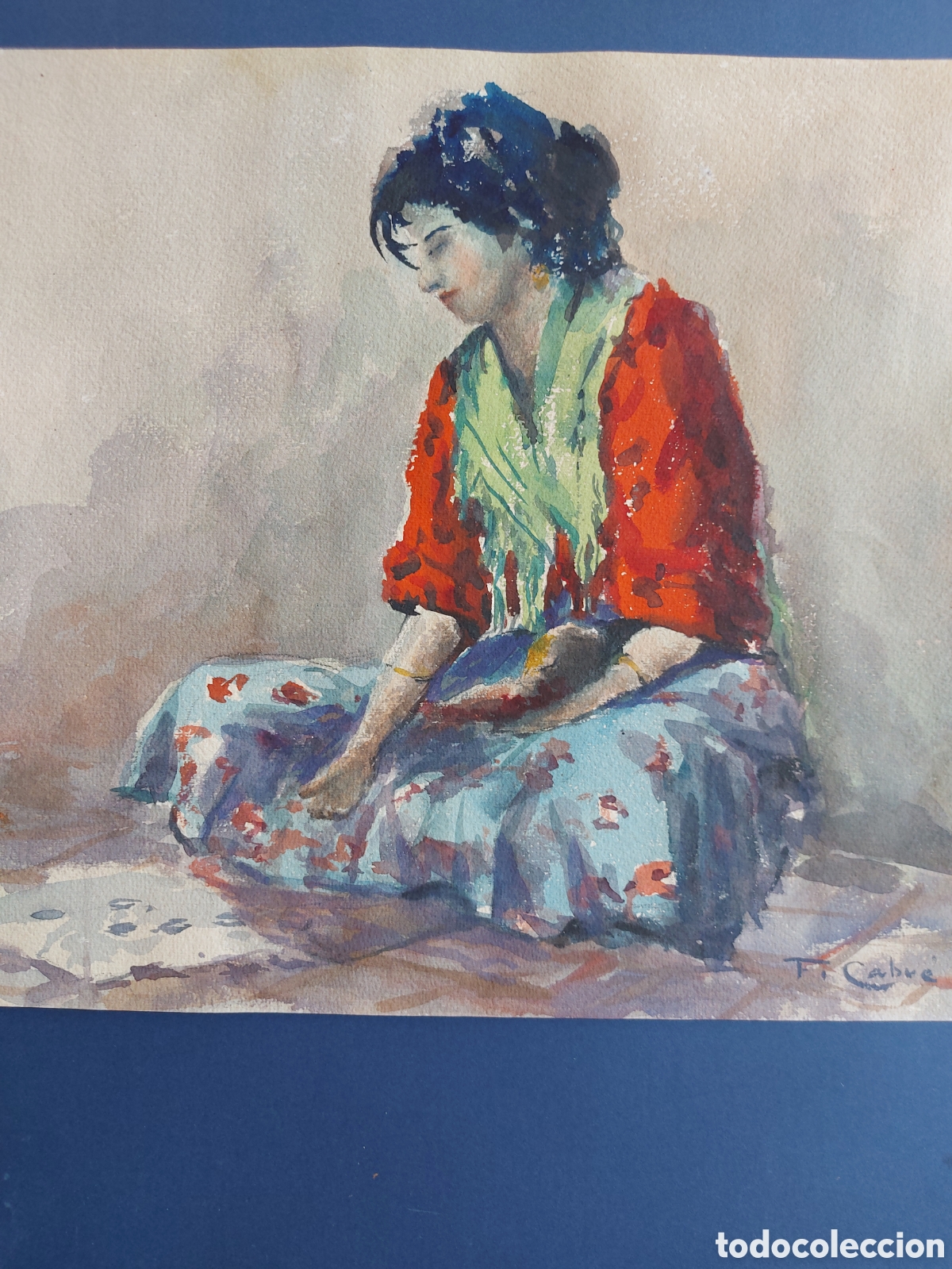 Arte: T. CABRE MATERNIDAD GITANA PIDIENDO LIMOSNA