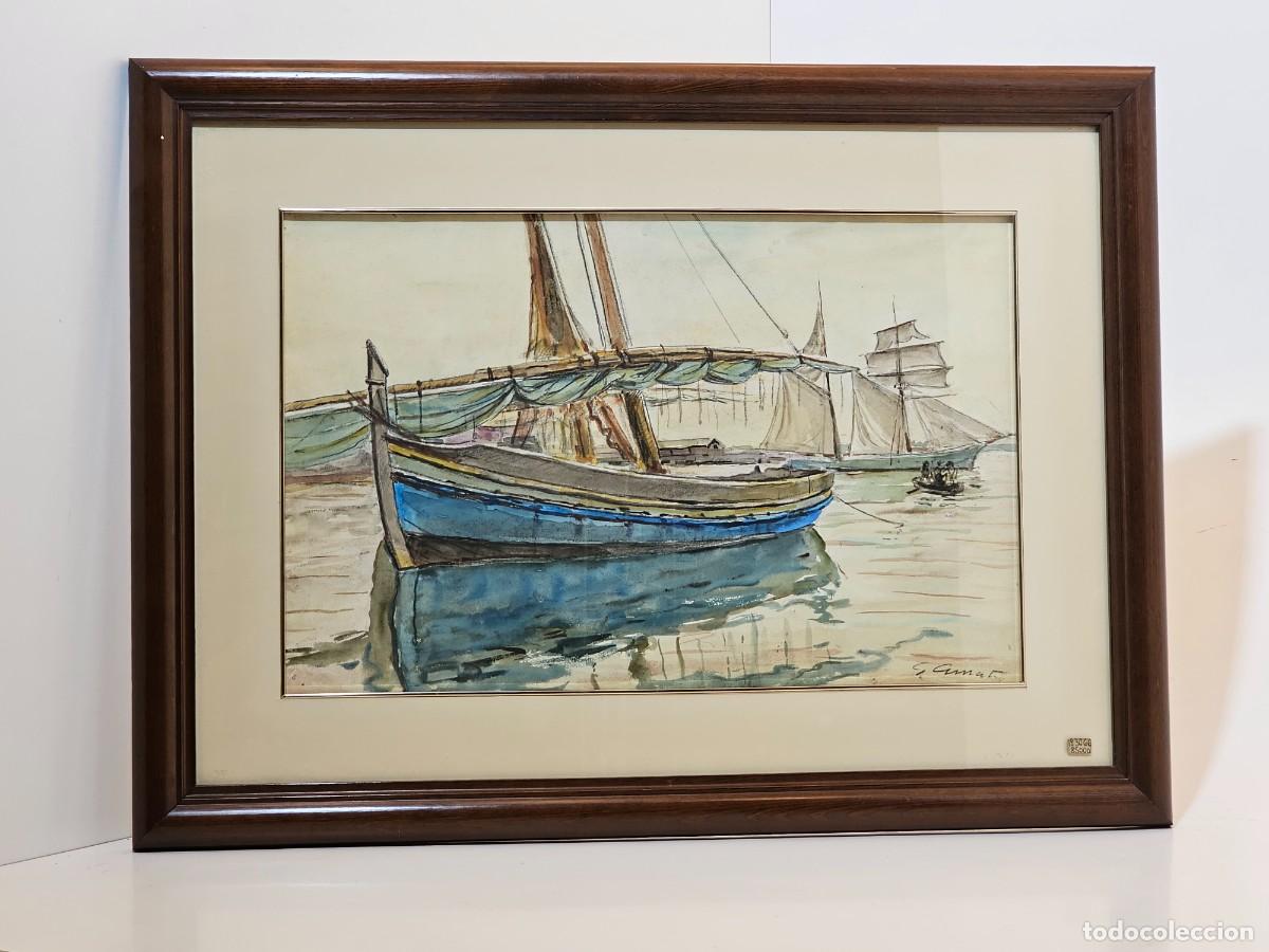 Arte: GABRIEL AMAT PAGES, (1899-1984), ACUARELA ORIGINAL, (48X31)