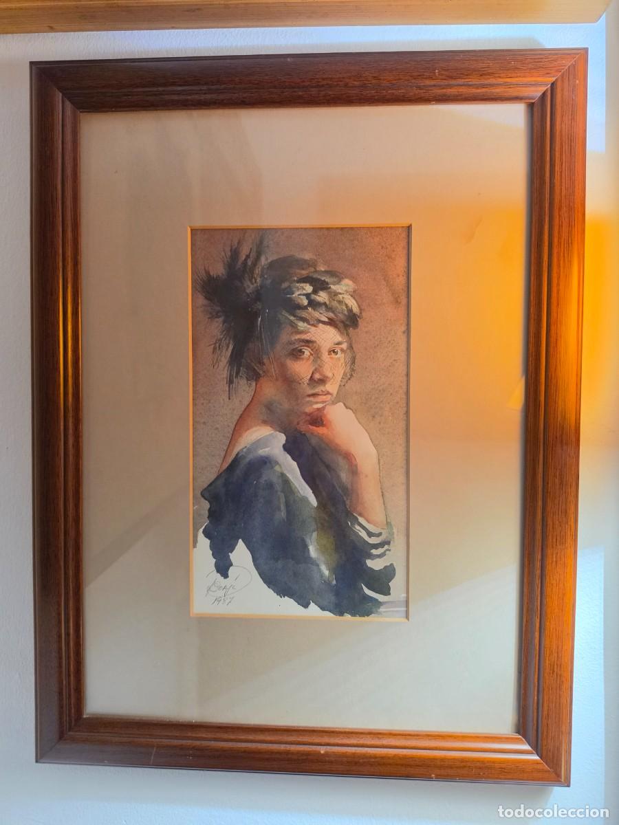 Arte: DAMA acuarela de Borja Fern&aacute;ndez (Palma, 1944).