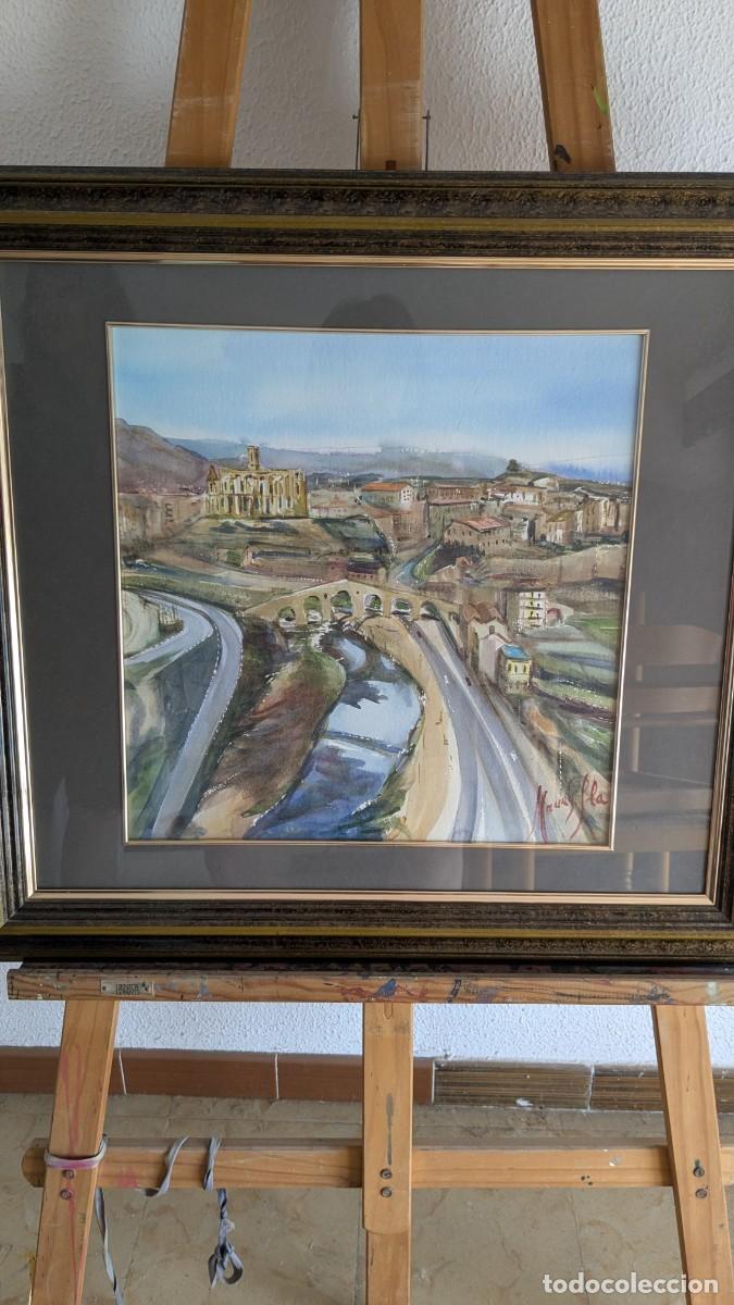 Arte: Acuarela. Vistas ciutad de Manresa. Autor: Mauris Pla