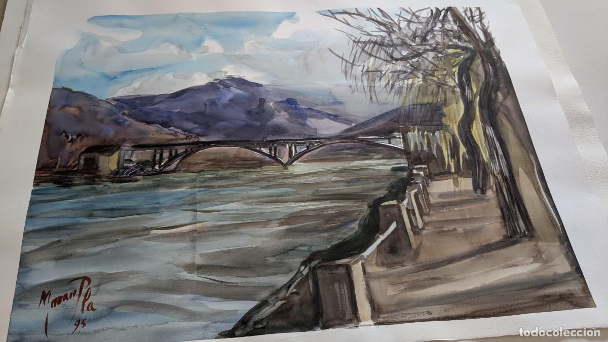 Arte: 3 Acuarelas. Paisajes pueblo franc&eacute;s de Revin. Autor: Mauris Pla
