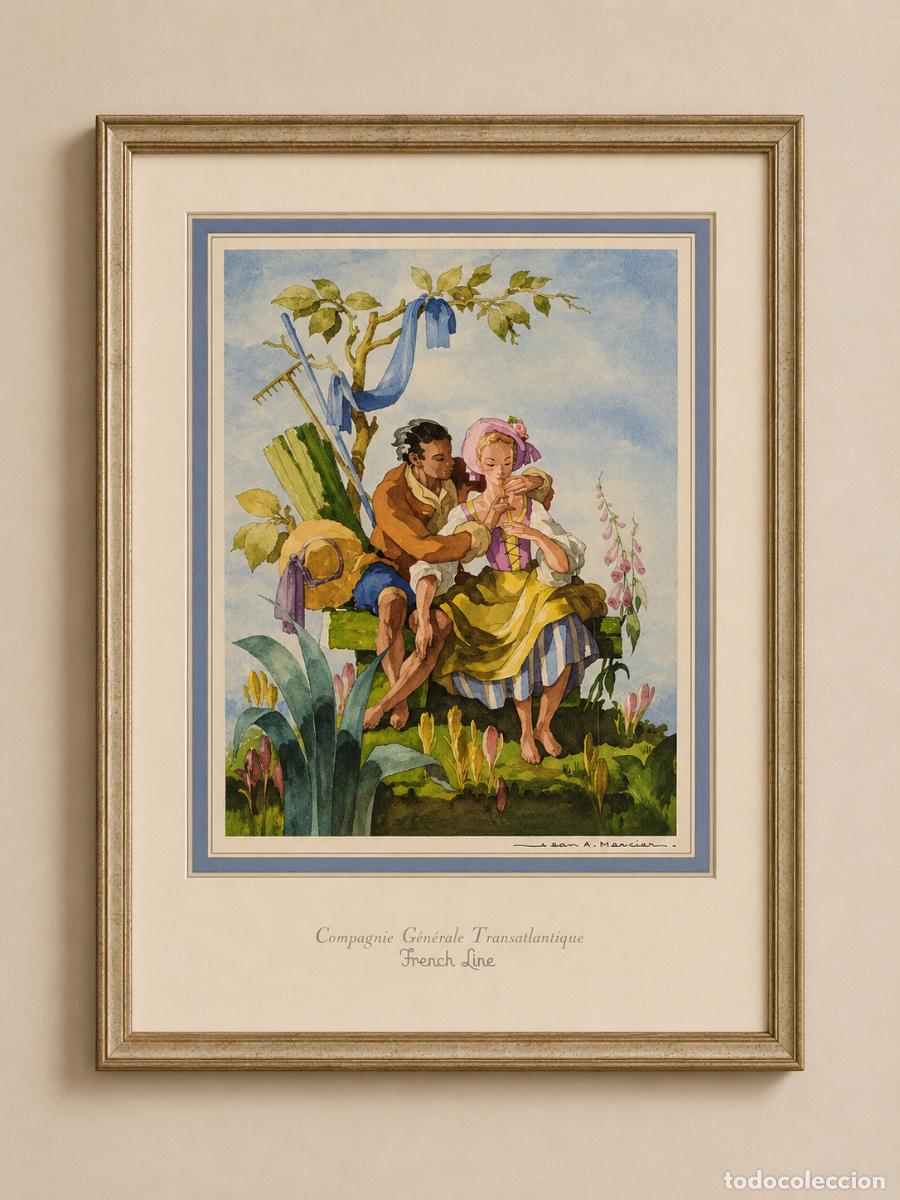 Arte: Jean A. Mercier - Antiguo Men&uacute; Transatl&aacute;ntico