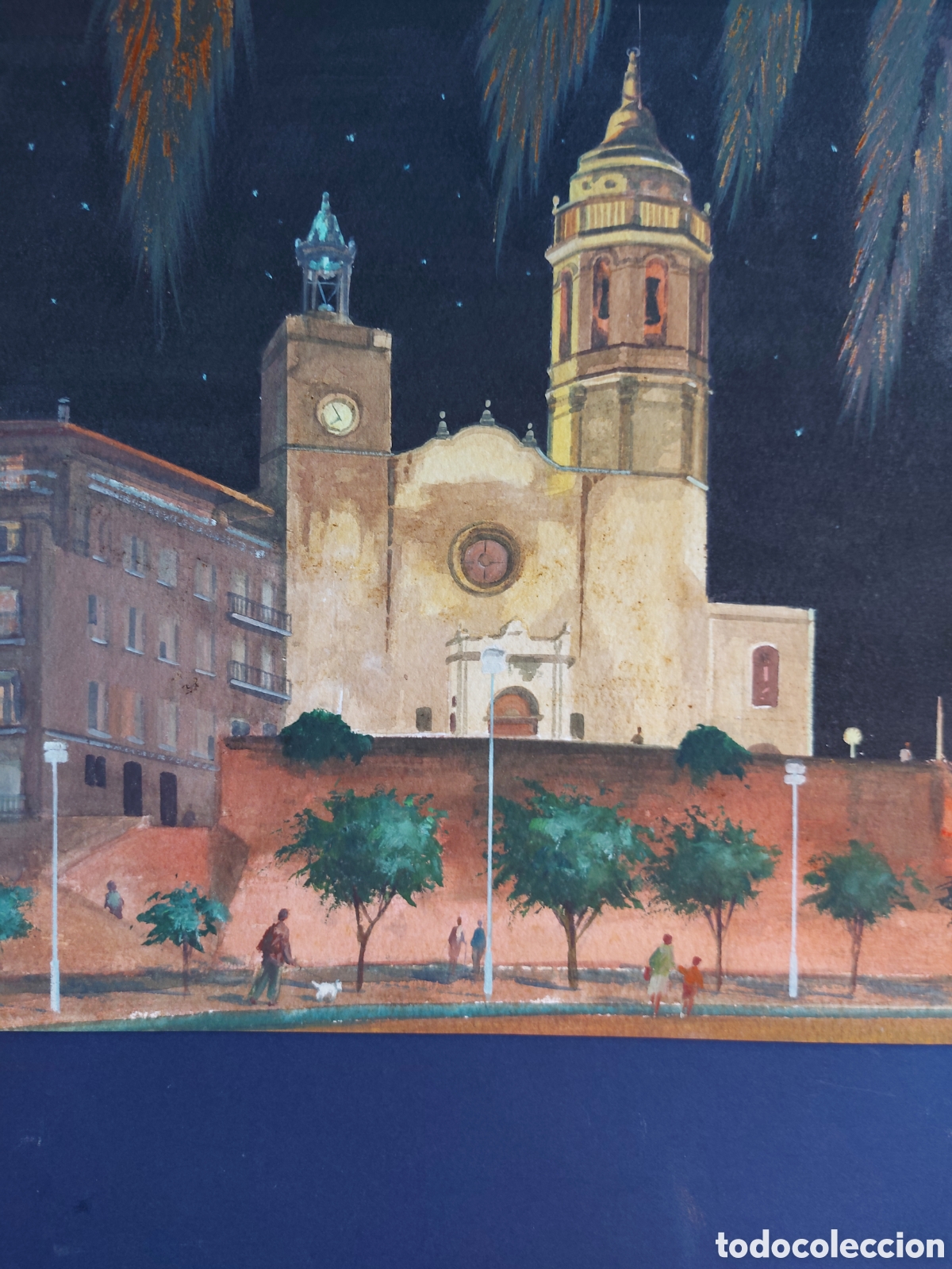 Arte: ATARDECER EN LA IGLESIA DE SITGES