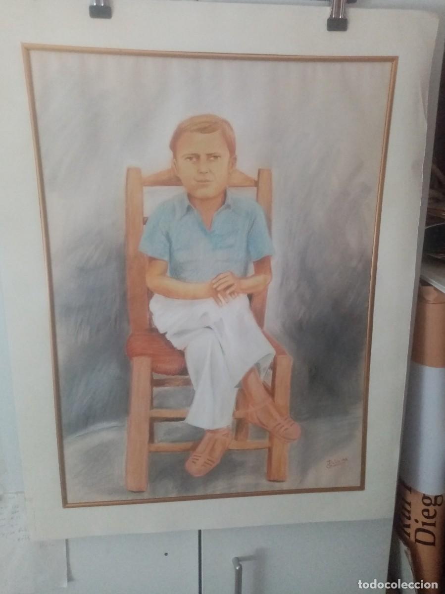 Arte: RETRATO DE JOVEN EN ACUARELA FIRMADO POR PABLO GUERRERO 95
