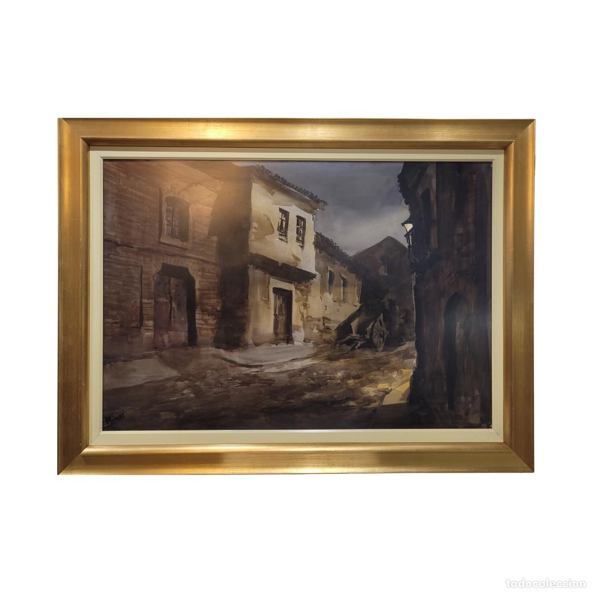 Arte: Acuarela &rdquo;N&ordm;10 Nocturno&rdquo; Jes&uacute;s Meneses (1922 &ndash; 2004) - Castilla y L&eacute;on