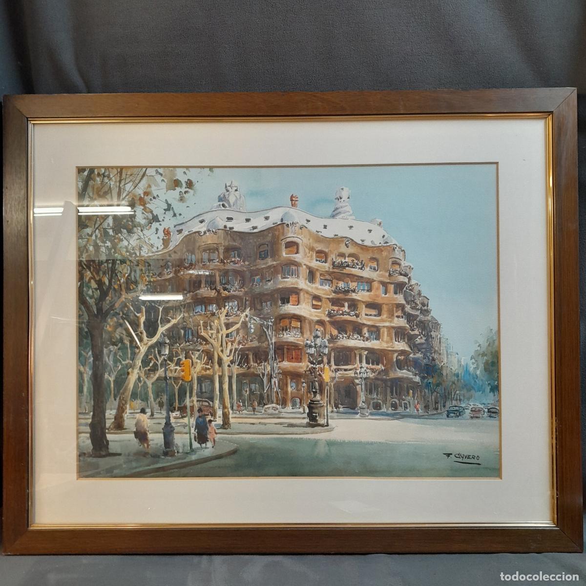 Kunst: A-556. FRANCISCO CLAVERO MEDINA (1927-2925). ACUARELA SOBRE PAPEL. LA PEDRERA. 1980 CA.