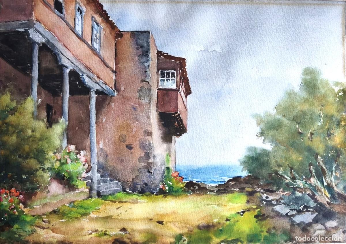 Art: Acuarela de Francisco Bonnin. Puerto de la Cruz