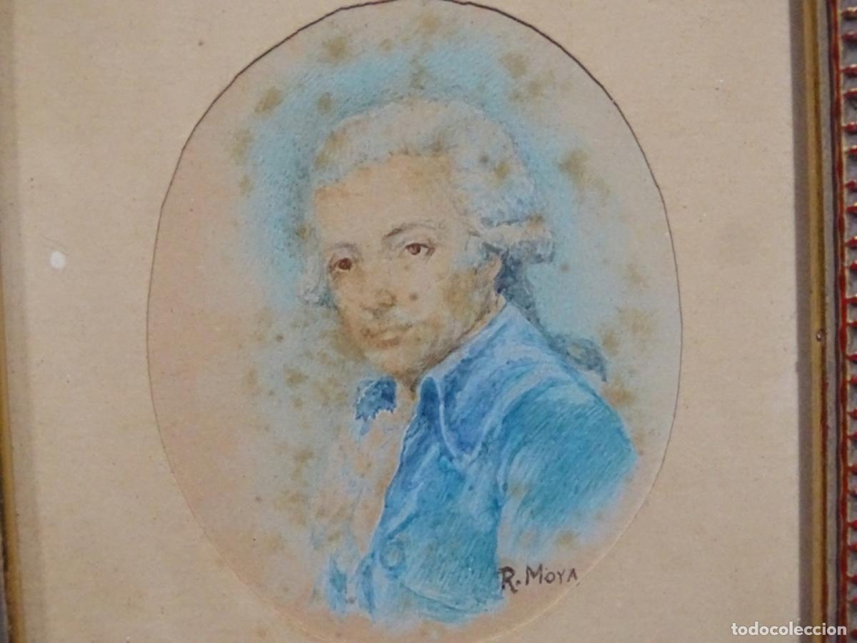 Arte: MINIATURA EN ACUARELA ATRIBUIDO A RAFAEL RODRIGUEZ MOYA. RETRATO.