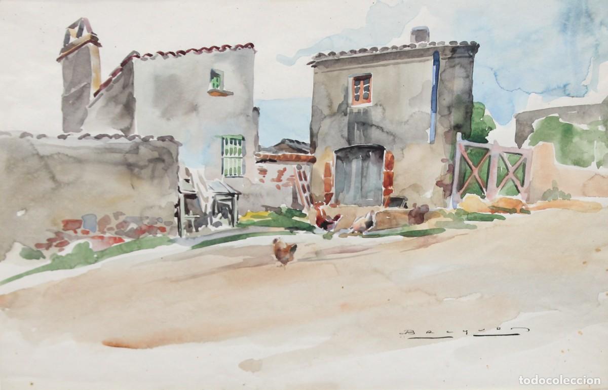 Arte: CARLOS BECQUER DOMINGUEZ (1889-1968) ACUARELA SOBRE PAPEL. PAISAJE. 29 X 43 CM.