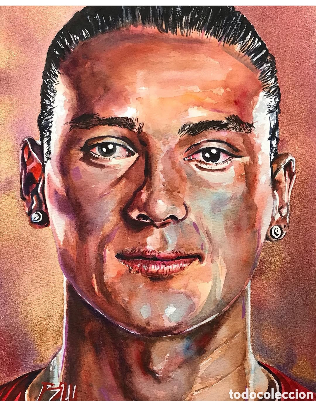 Arte: Lote retratos futbolistas Famosos.