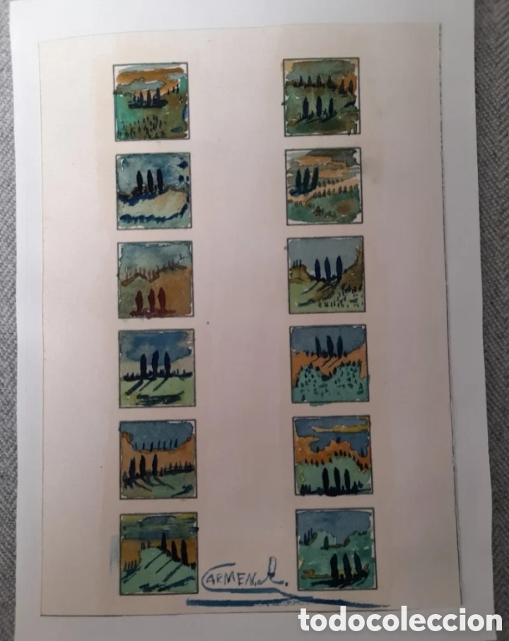 Arte: 12 Acuarelas Paisajes Carmen Andr&eacute;s Melero