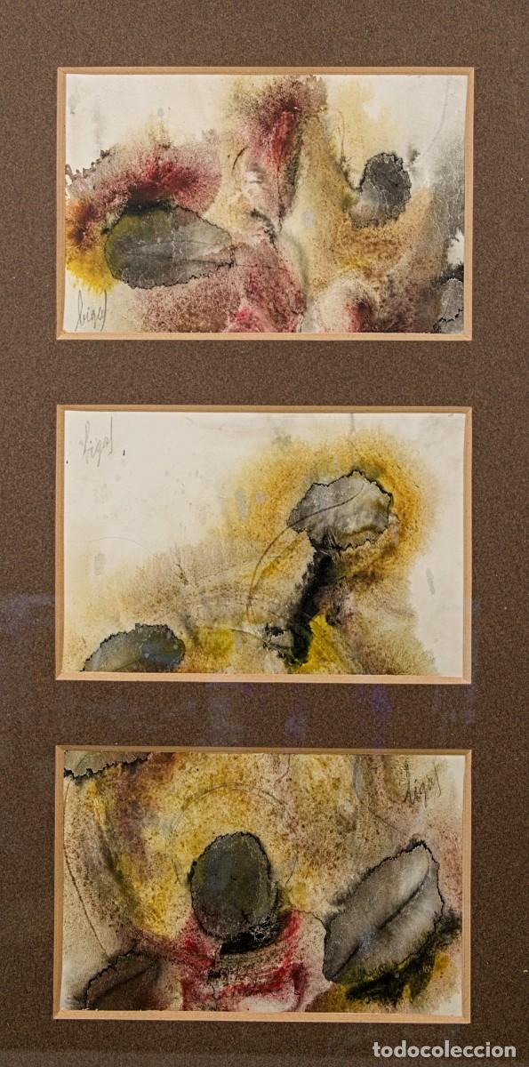 Arte: BIGAS LUNA - TR&Iacute;PTICO ORIGINAL &rdquo;TRIPTIC / A&rdquo; (1976) T&Eacute;CNICA MIXTA ENMARCADO