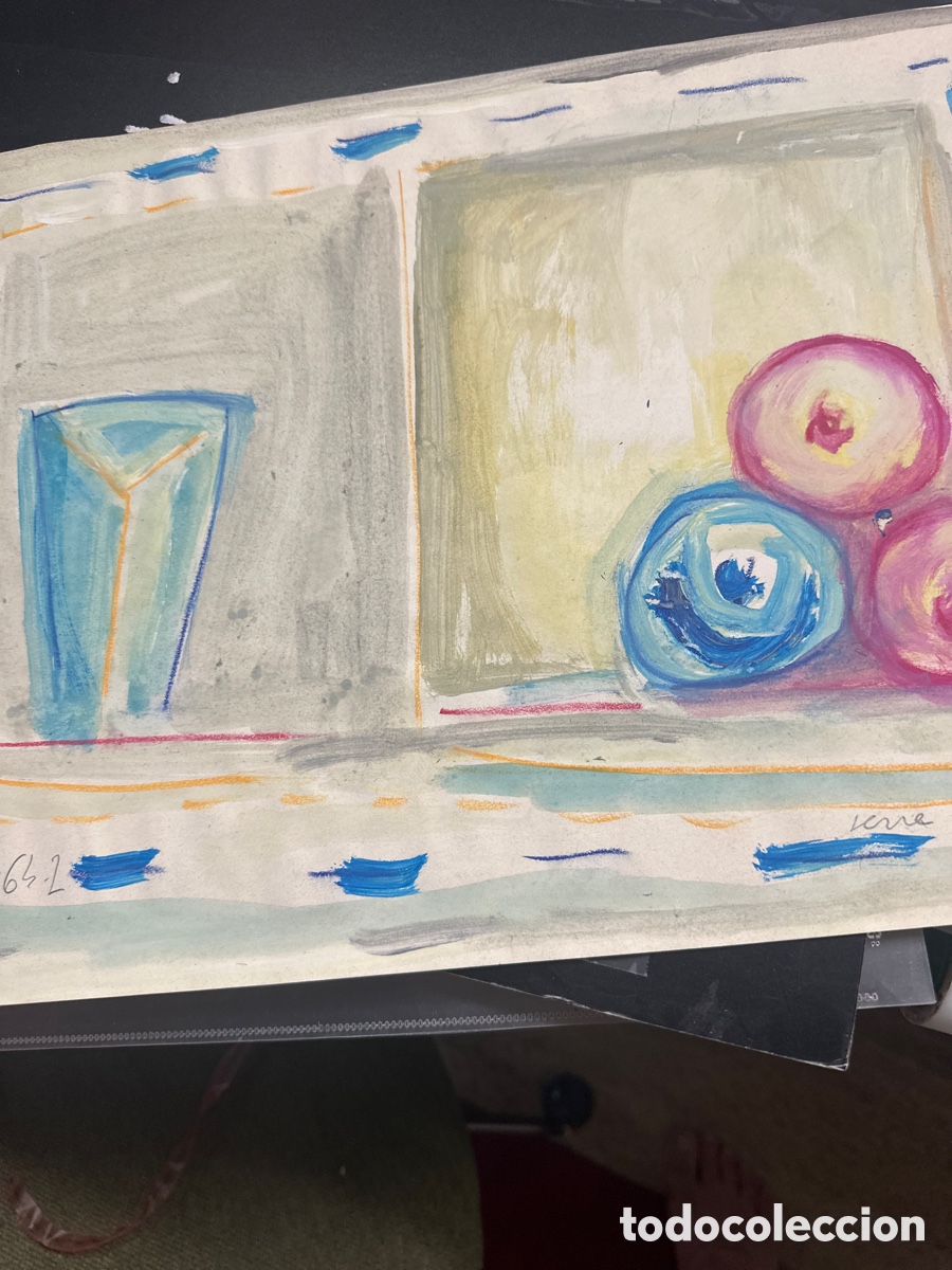 Arte: bodeg&oacute;n con manzanas 1964 - Foto 4