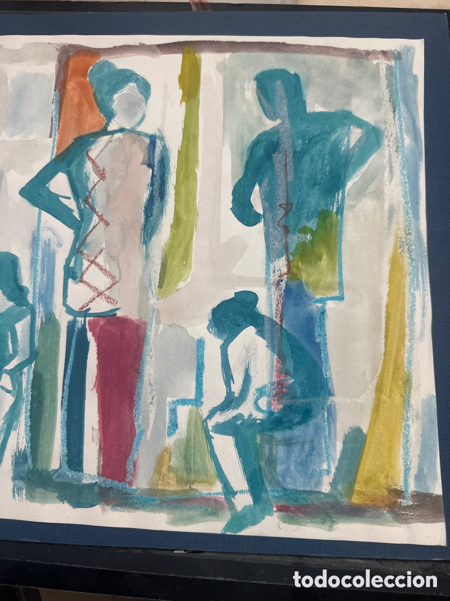 Arte: la familia en jarras, acuarela a&ntilde;os, 80
