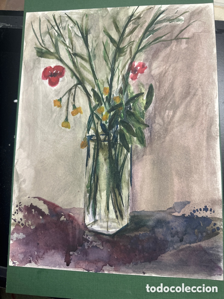 Arte: ramo de flores con amapolas