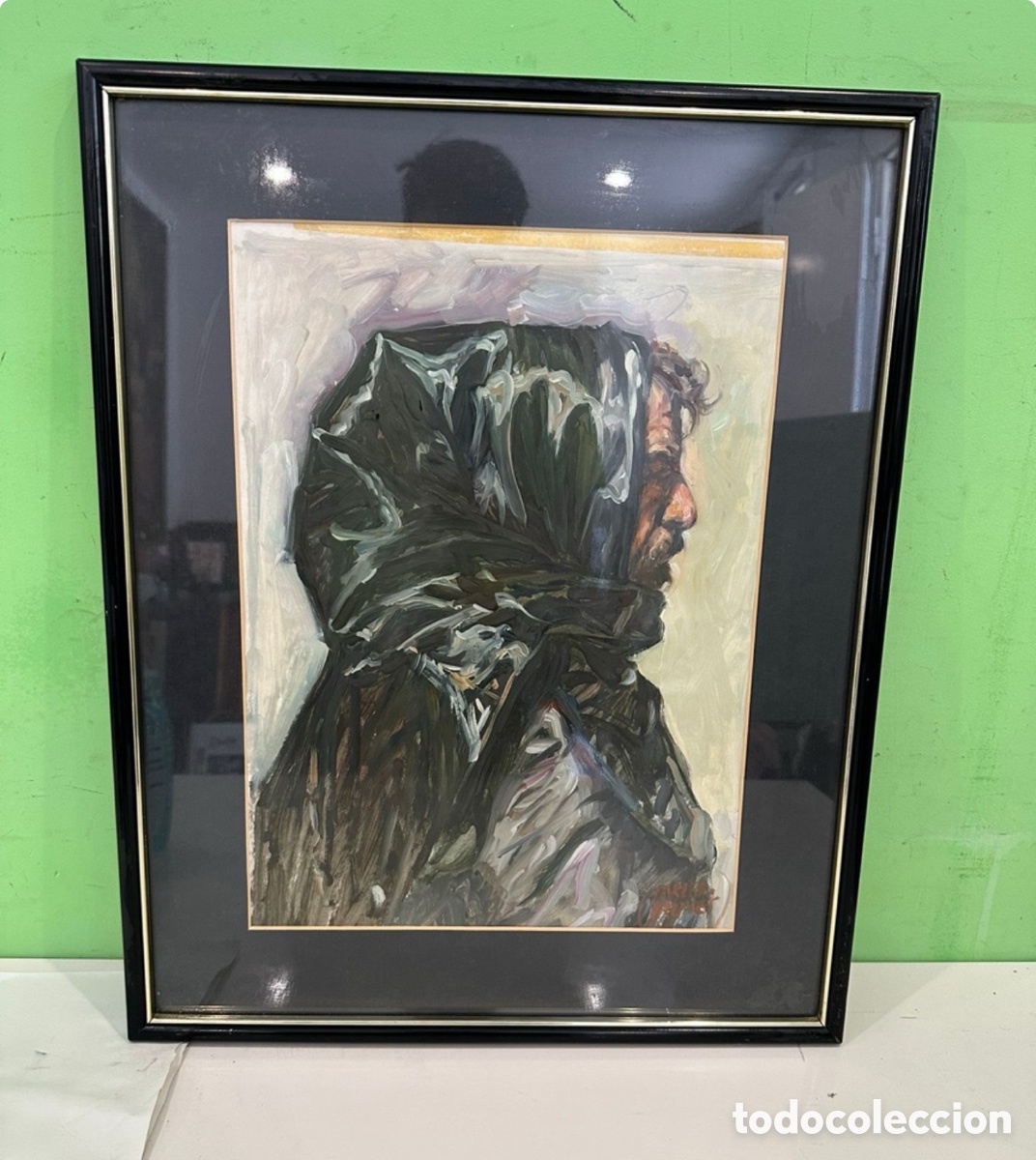 Arte: Carles Prun&eacute;s (Barcelona, 1937-2017) &Oacute;leo original firmado. Posible autorretrato. Obra catalogada