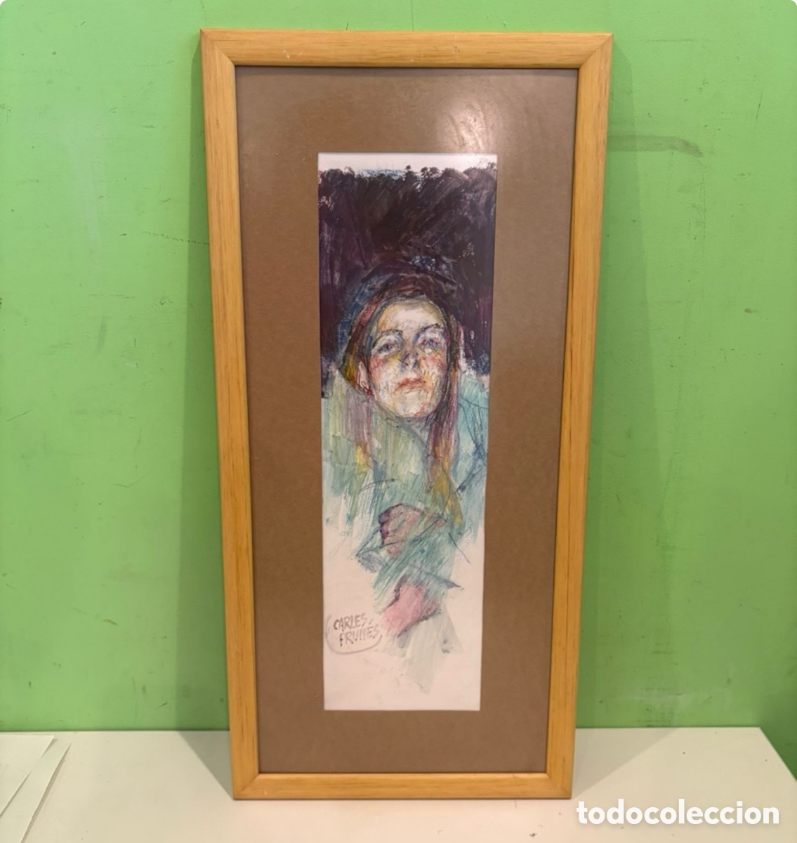 Arte: Carles Prun&eacute;s (Barcelona, 1937-2017) Acuarela original firmada &ndash; Retrato femenino