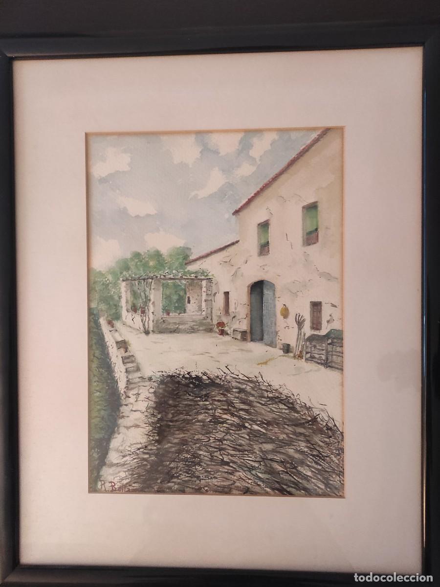 Arte: Acuarela antigua casa rural