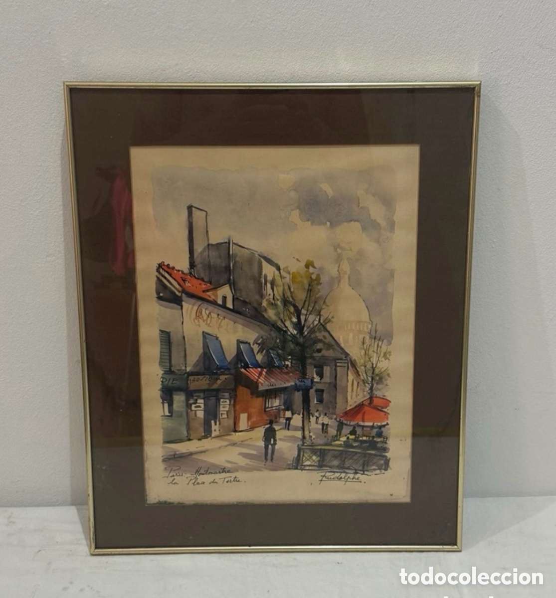 Art: Acuarela Par&iacute;s Montmartre firmada Rudolphe