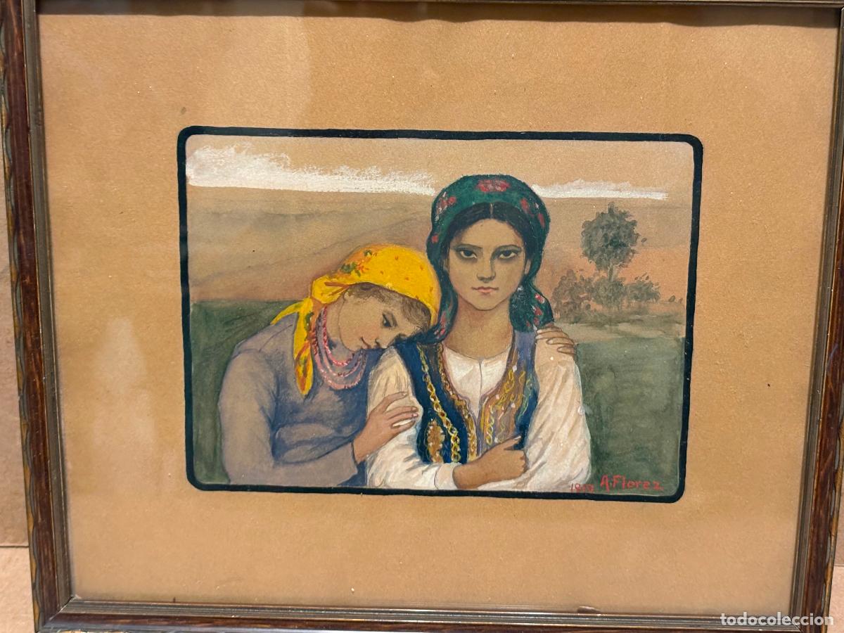 Arte: Dos mujeres por A.Florez, 1919