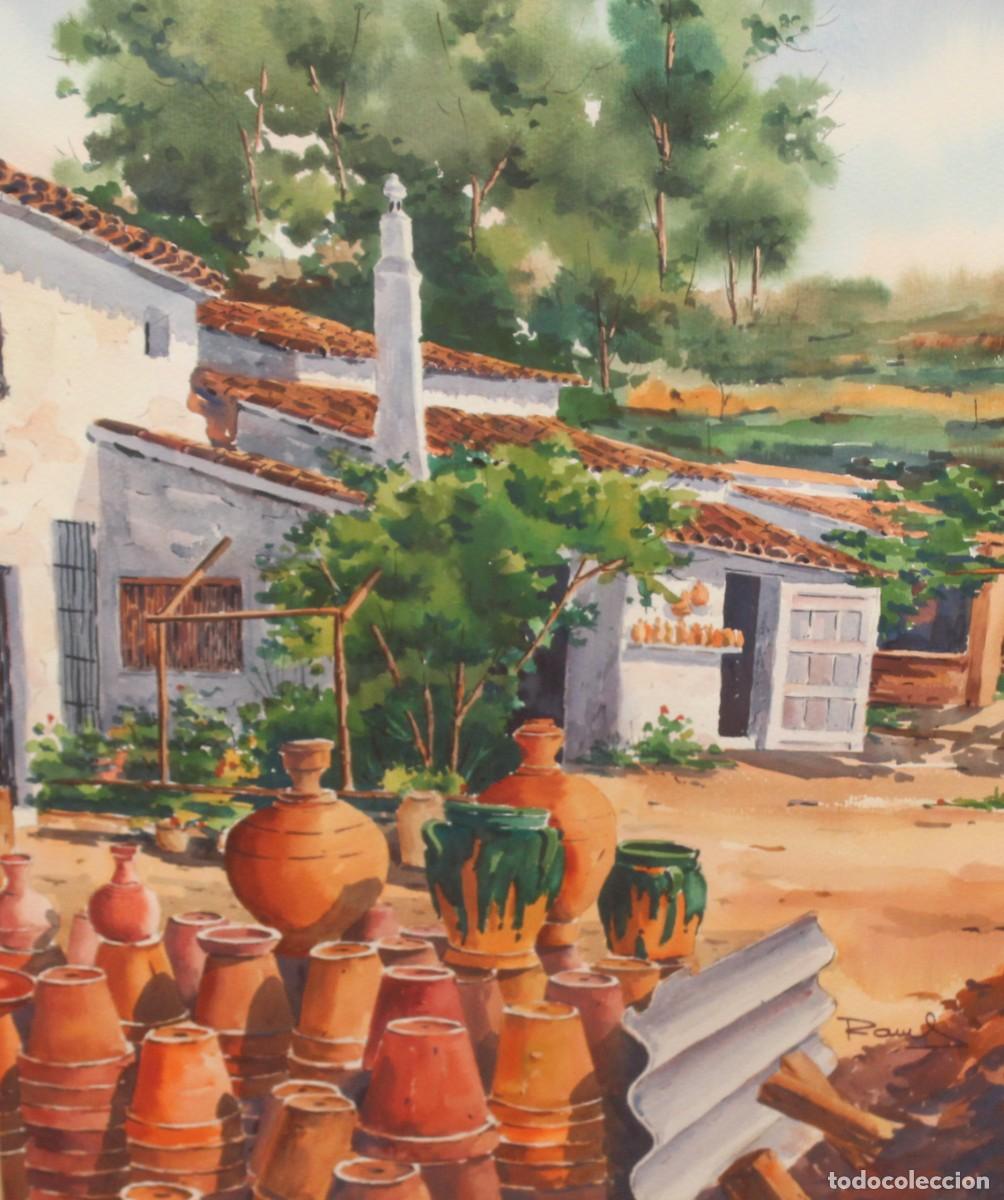 Arte: JOSE FRANCISCO RAMS LLUCH (1945) ACUARELA SOBRE PAPEL. RINCON DE ALFARERIA