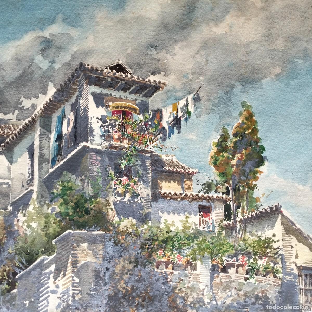 Art: ENRIQUE MAR&Iacute;N SEVILLA. GRAN ACUARELA ORIGINAL.GRANADA,RINC&Oacute;N ALBAYC&Iacute;N.