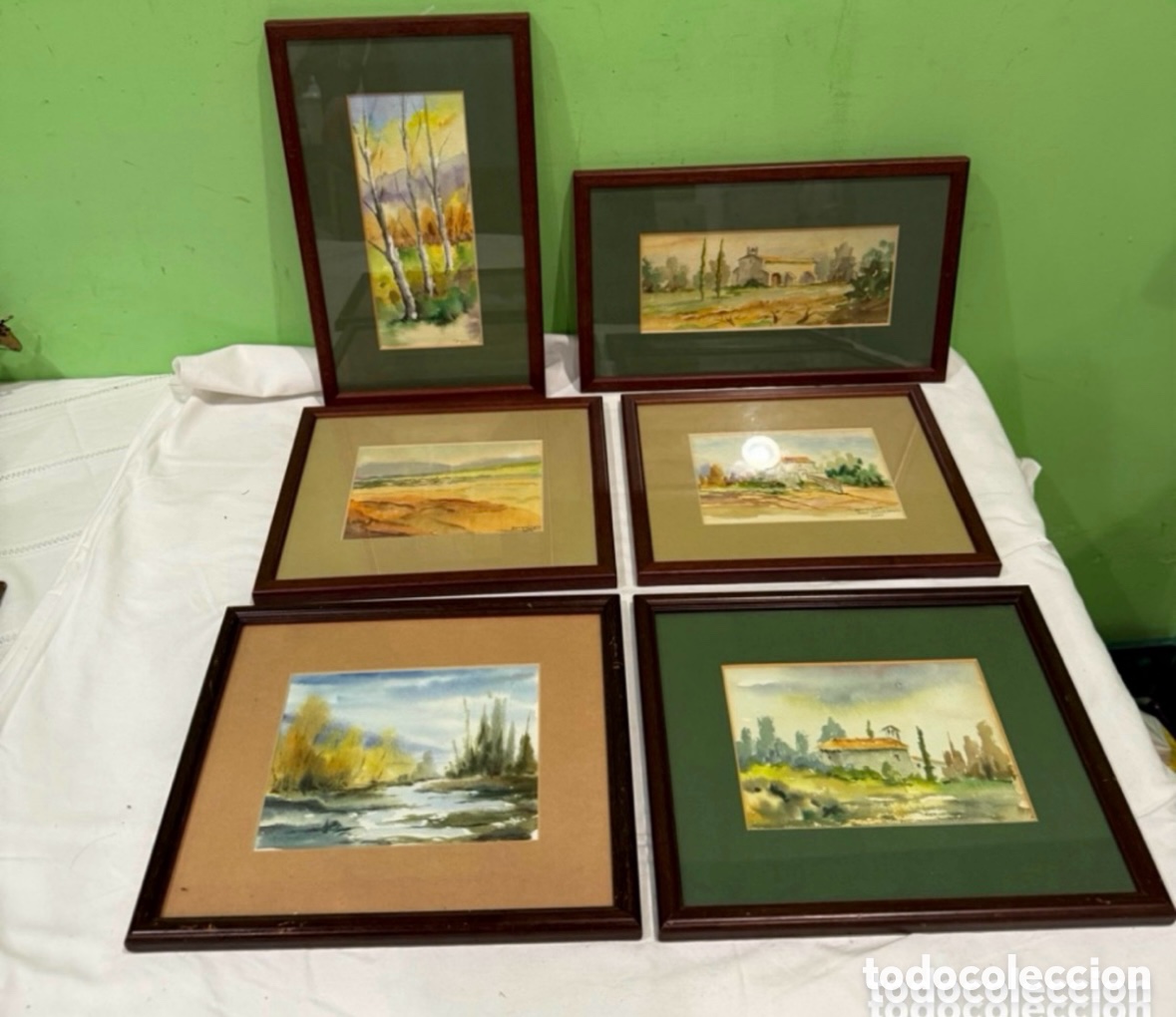 Arte: Eduard L&oacute;pez Matar&oacute; Colecci&oacute;n 6 Acuarelas Originales Paisajes Firmadas