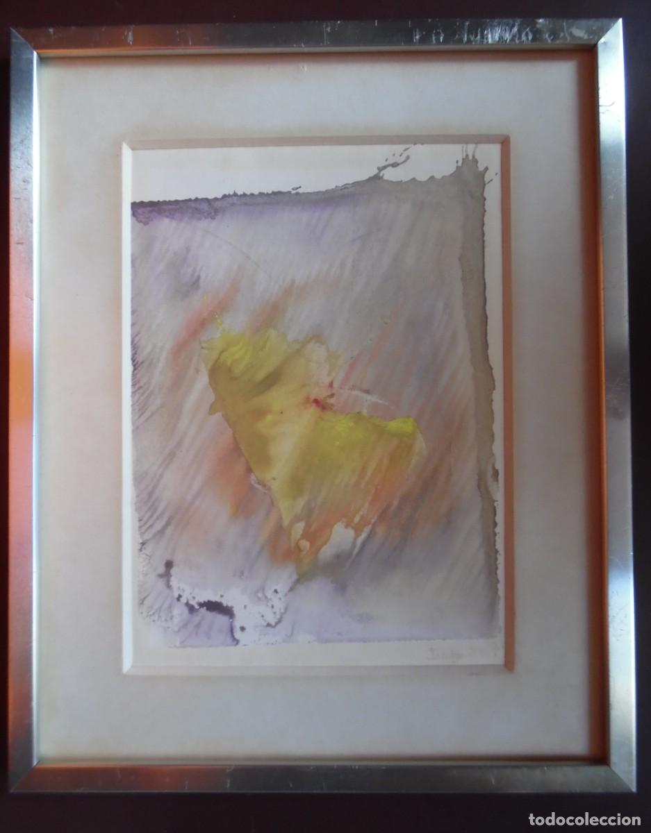 Arte: Acuarela del poeta Jos&eacute; Infante fechada en 1979. Con felicitaci&oacute;n manuscrita al dorso &ldquo;paz y poes&iacute;a&rdquo;