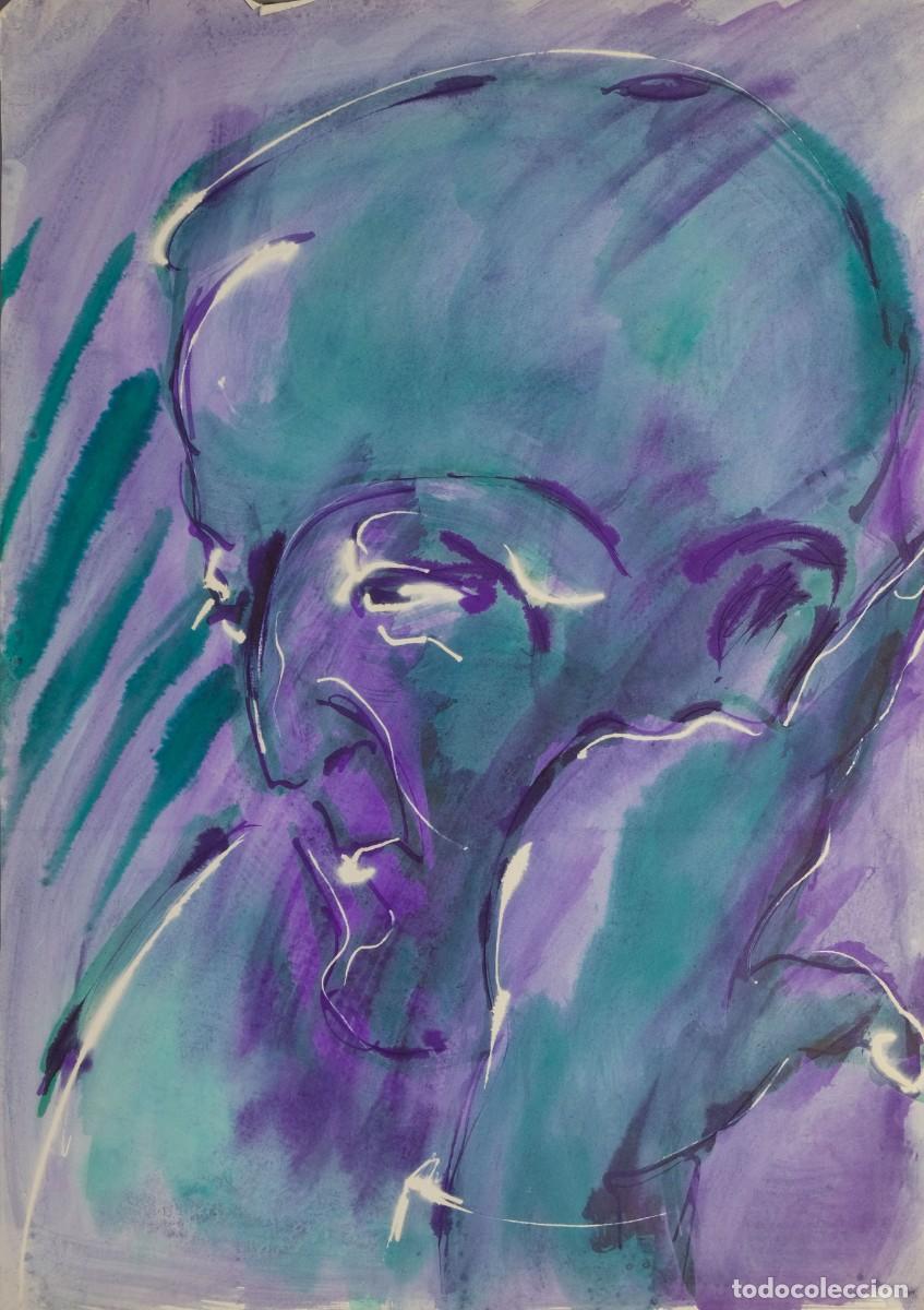 Arte: Acuarela sobre papel Rostro siglo XX