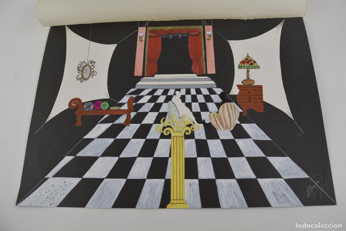 Arte: Rosa Yag&uuml;e, a dansa da morte, t&eacute;cnica mixta, acuarela y collage.