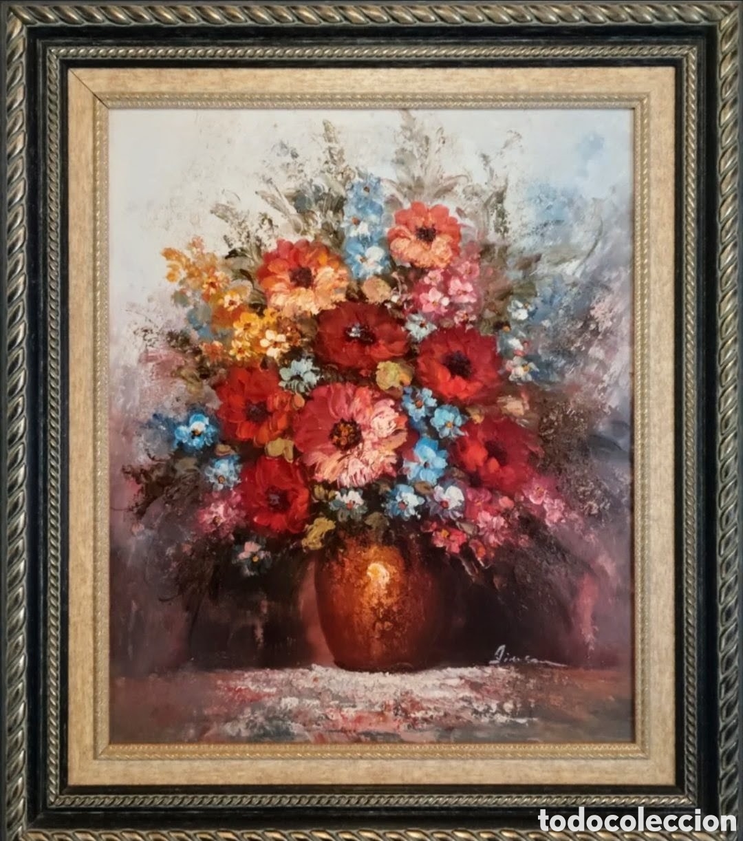 Arte: &Oacute;leo sobre lienzo firmado. Autor sin identificar.