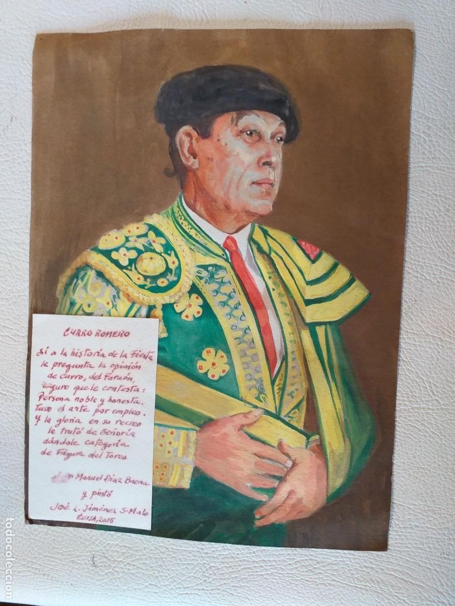 Art: PRECIOSA ACUARELA CURRO ROMERO PINTADA JOSE LUIS JIMENEZ SANCHEZ-MALO