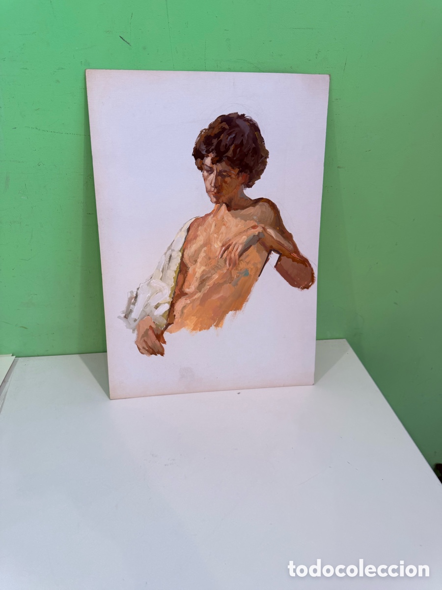 Arte: Carles Prun&eacute;s (1937-2017) &Oacute;leo sobre lienzo &ndash; Estudio de desnudo femenino, firmado (35x50 cm)