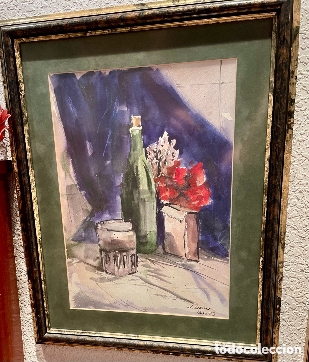 Arte: Acuarela vasca original firmada por Javier Leiva Escuela Bilbao
