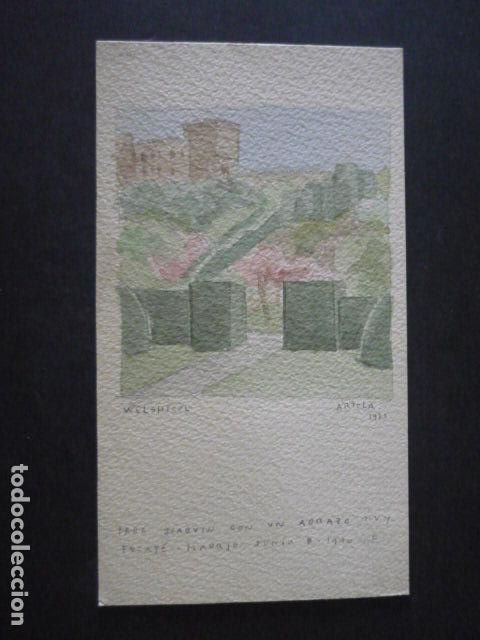 Kunst: WELSPOOL GALES ACUARELA POR ARTOLA 1980 14,5 X 25,5 CM