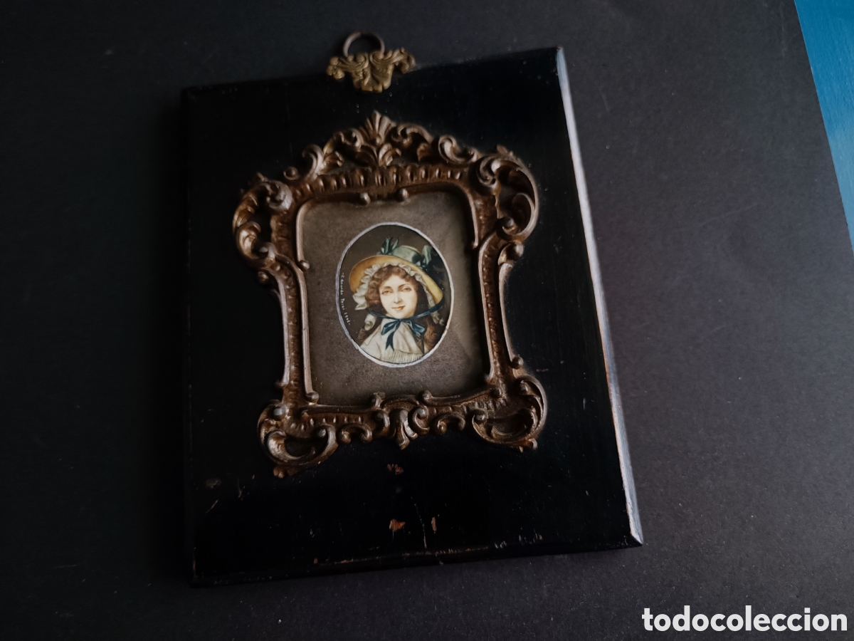 Arte: Miniatura con marco madera