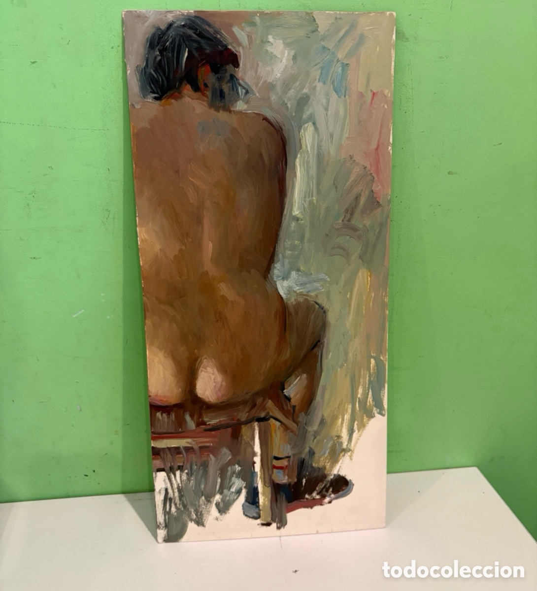 Arte: Carles Prun&eacute;s (1937-2017) &ndash; &Oacute;leo sobre papel, desnudo femenino de espaldas