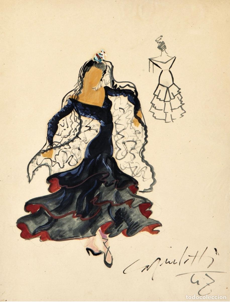 Arte: Jos&eacute; Manuel Capuletti Acuarela bailarina