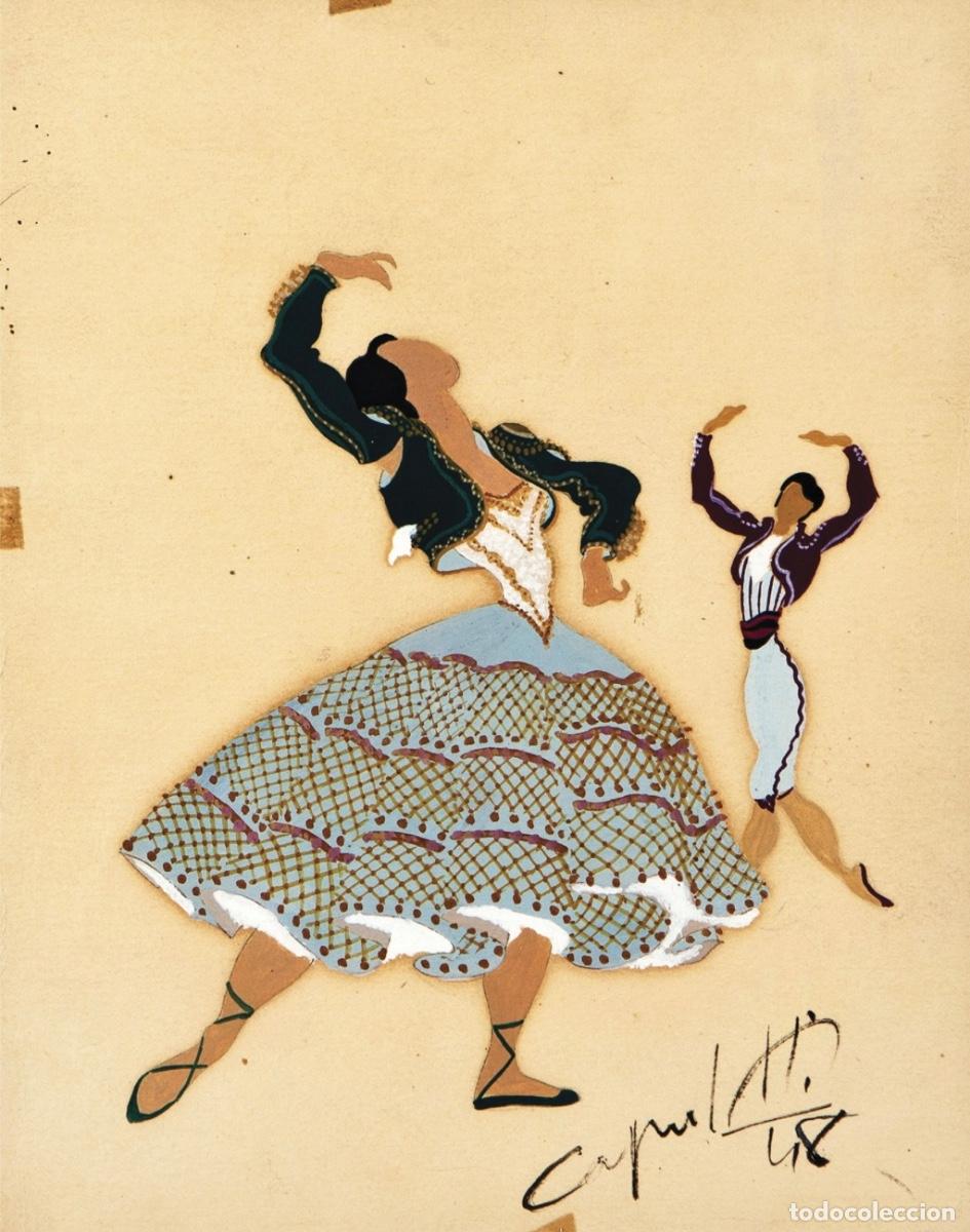 Arte: Jos&eacute; Manuel Capuletti acuarela bailarines