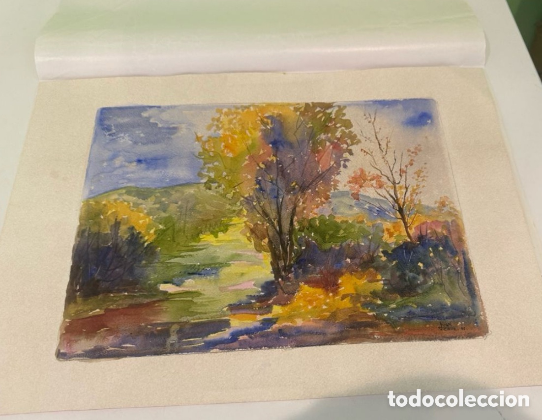 Arte: Juan Cruz (1985) &ndash; Acuarela original sobre papel firmada y dedicada a Carles Prun&eacute;s