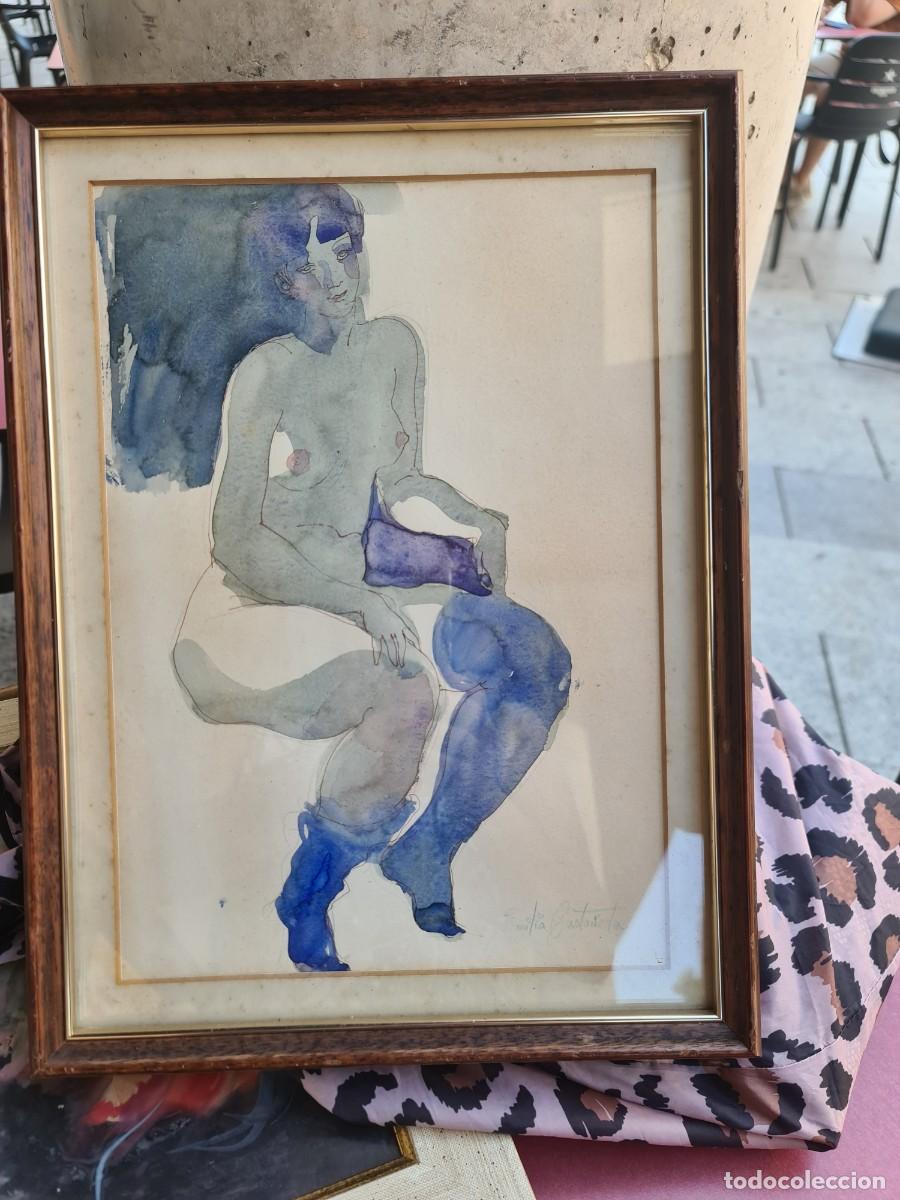 Arte: Emilia Casta&ntilde;eda. Acuarela. Firmada