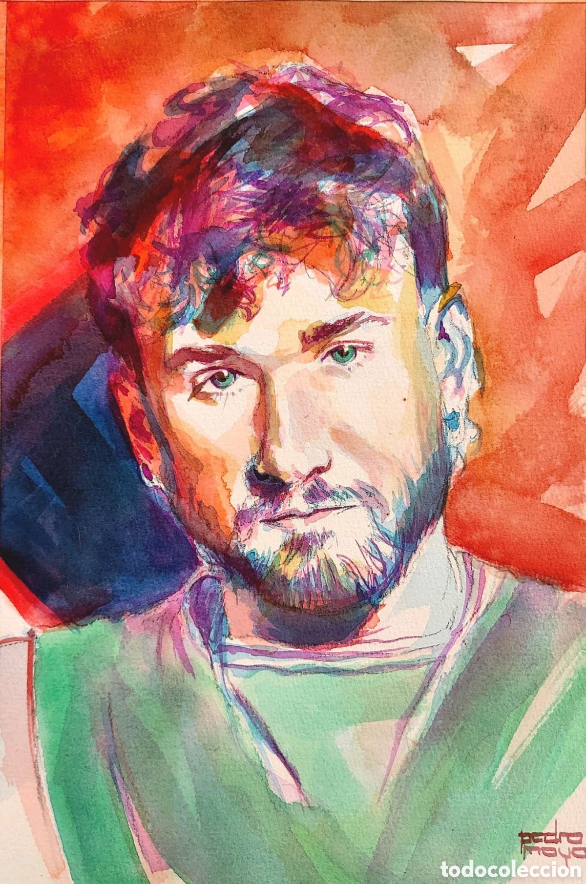 Arte: Retrato de Dani Fern&aacute;ndez a la acuarela