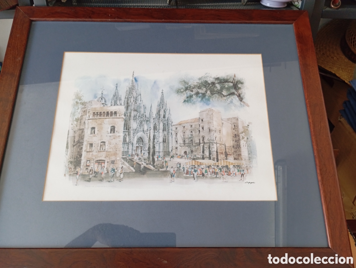 Arte: 7 cuadros acuarelicos de lugares ic&oacute;nicos y emblematicos de Barcelona firmados por el artista Appi