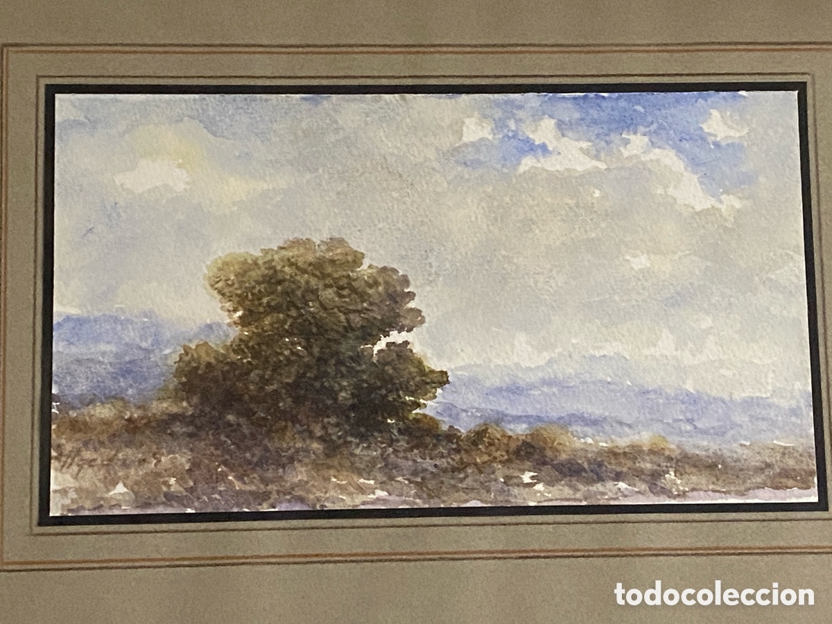 Arte: Acuarela , paisaje de monta&ntilde;a,Francisco Ugeda