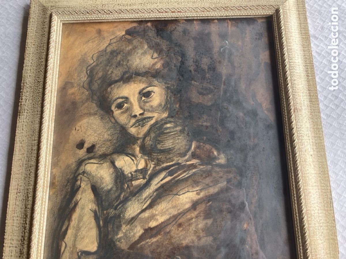 Arte: Acuarela con firma a identificar