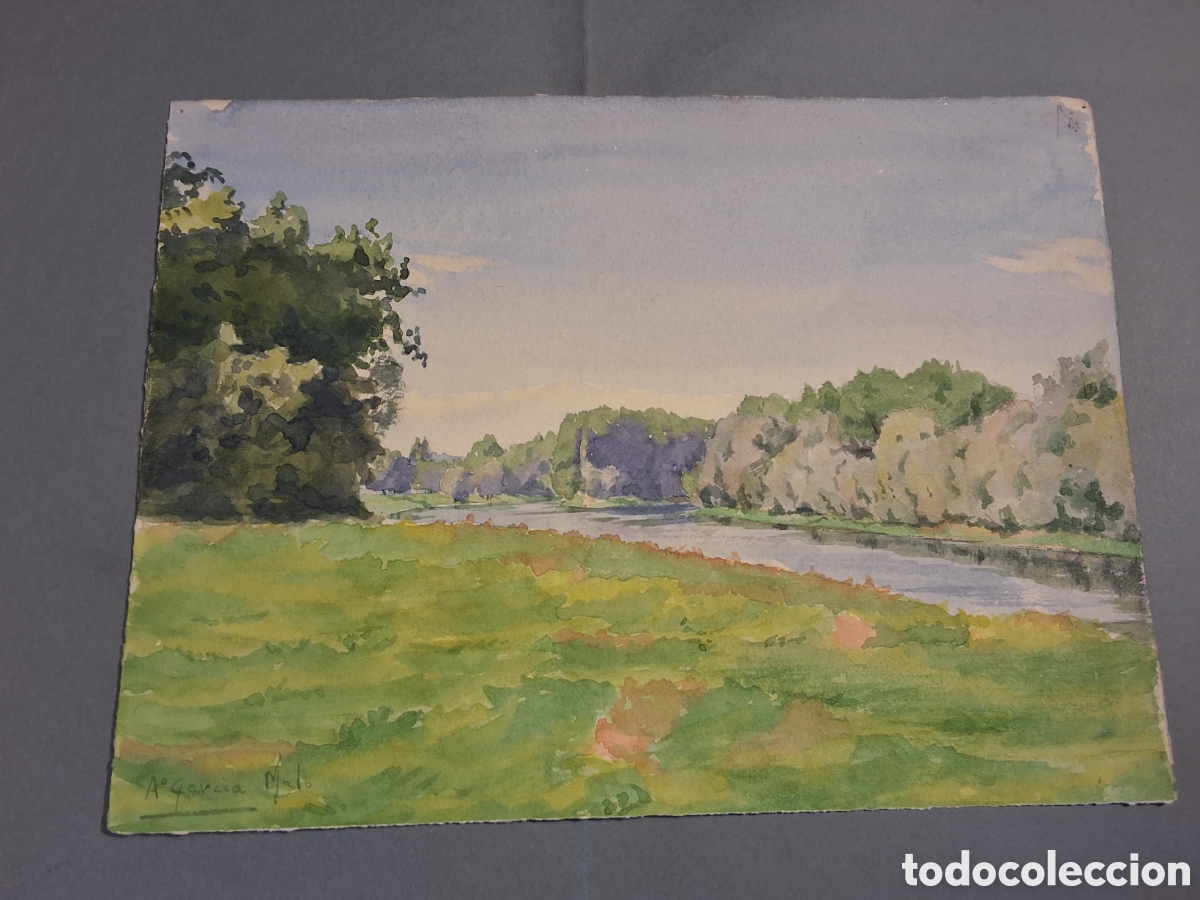 Arte: Anto io Garcia Malo. Paisaje y rio.